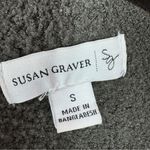 Susan Graver Boucle Fleece Color Block Button Front Coat Red Green Black Small Photo 10