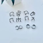 12 Pieces Gun Black Tone Ear Cuff Set Photo 1