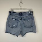 Gap  Mom Fit Denim Shorts Medium Wash Destroy Women’s Sz 10 Photo 5