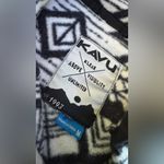 KAVU CAVANAUGH Pullover Fleece Sweatshirt black white tribal size medium Photo 1