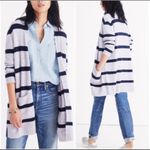 Madewell Kent Cardigan Navy Gray Striped Open Photo 10