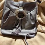 Jimmy Choo  Silver Shoulder Bag with Tassel Photo 0