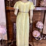 VINTAGE LATE 1960'S/EARLY 70'S YELLOW COTTON EMPIRE WAIST MAXI DRESS (M) Size M Photo 3