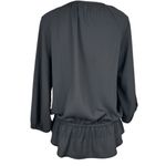 Chico's Chico’s Women’s Gold Silver Embellished Black Peplum Blouse Size 1, US 8 Photo 2