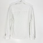 ZARA  Striped Textured Buttondown Shirt White Black Size Small Photo 3