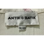 Antik Batik Embroidered Cream Floral Shirt Med– Artisan Boho Parisian Style Photo 3