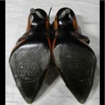 Tory Burch Women’s Judith Honey Brown and Black Size 9M Stiletto Heels Photo 11
