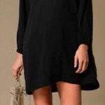 Tuckernuck Eliza Dress Size M Black Long Sleeve Mini Shift A Line Pomander Place Size M Photo 0
