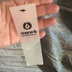 NWT! Women’s MONO B silver holographic biker shorts Medium Photo 2