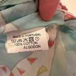 Vilagallo printed pop over top cotton blouse size 40 Blue Photo 3