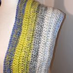 Homemade Knit Scarf Blue Photo 4