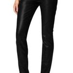 BLANK NYC Faux Leather High Rise Button Fly Skinny Jeans in Daddy Soda Black Photo 0