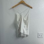 Free People Intimately  Ivory Racerback Tulle Hem Tank Top Cami Size Large Photo 1