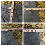 Van Heusen  Women’s Linen Blend Crop Pants Size 10 Blue – Mid Rise Straight Photo 3