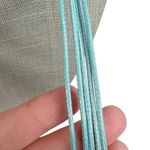 Loft  Light Blue Multi Cord Gold Tone Tube Beaded Statement Necklace Photo 5