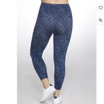 Spanx  Blue Small Cropped Look At Me Now Seamless Leggings Indigo Watercolor S Photo 1