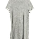James Perse  Striped Sweatshirt Dress Gray White Short Sleeve Size 3 (L) Photo 1