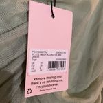 Missguided  Petite ruched mesh mini dress with long sleeve in sage Photo 3