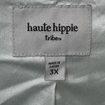 Haute Hippie  Tribe Printed Tie-Dye Jacket in Pale Sky‎ Blue Plus Size 3X Photo 9