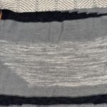 Pink Rose  Womens Sweater Long Sleeve Gray Black White Geometric Pattern Knit Top Photo 1