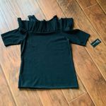 Nice dressy soft knit top NEW 🌹 Black Size M Photo 4