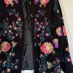 Julia Kim Floral Fully Embroidered Beautiful Blazer Jacket Vintage 90s Black Size L Photo 8