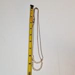 Dainty Silver Freshwater Pearl Necklace 16" Vtg Gold Tone Chain Photo 3