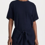 Xirena Emme Cotton Gauze Mini Wrap Dress Blue Size 8 Photo 0