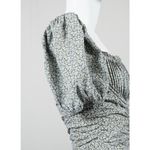 Storia Ruched Floral Blue Mini Dress Bodycon Short Sleeve Woman's Small NEW!! Photo 9