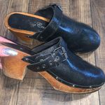 Juicy Couture Y2k  vintage black wooden clogs logo crown detail silver Diamond 7 Photo 2