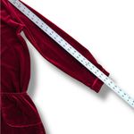 R.Vivimos Womens Velour Long Sleeve Pockets Casual Mini Shirt Dress Red Med 8/10 Photo 7