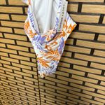 Lucky Brand Lucky Purple And Orange Cutout Front One Piece Swimsuit Size Small Photo 6