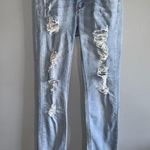 American Blue Light Blue Distressed Ripped Skinny High Waist Junior’s Jeans 13 Size undefined Photo 1