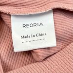 REORIA Women Square Neck Bodysuit Puff Sleeve Ribbed Corset Tops XL Pink Photo 7