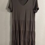 cupio  Gray Tiered Ruffled Sundress Photo 0