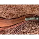 Stone Mountain Women Handbag Brown Rust Knit Crocheted Boho Purse Ornate Dangles Photo 5