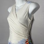 DANIELA CORTE REVOLVE Watercolor Bodycon Dress Womens Size Medium Coastal Unique White Photo 2