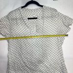 Gap Black and Gray Flutter Sleeve Blouse Size Large Photo 6