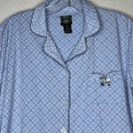 Vintage Laura Ashley Pajama Shirt‎ Blue Size M Photo 1