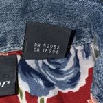 Liz Claiborne VTG ‎ Lizwear MED Hawaiian Floral Button Down Shirt 90s Retro Denim Photo 5