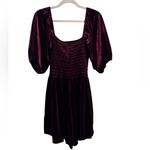 Urban Outfitters  Red Burgundy Velvet Patsy‎ Women's Romper Smocked Party Large Photo 7