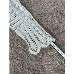 vintage y2k by deisgn open front loose knit white glitter cardigan sweater XL Photo 8