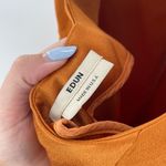 EDUN Women's Burnt Orange Rust Satin V Photo 5