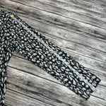 Lily White  Women's Lightweight Open Cardigan Abstract White Black XL Extra Large Photo 10