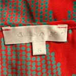 Glam  Orange & Teal Chevron Print Bell Sleeve Tunic Dress Size S Photo 5