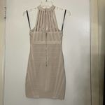 Bebe  bodycon bandage tan mini dress halter neck size XS Photo 4