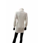 ANRABESS Ivory Ribbed Knit Sweater Pullover Mock Neck XS Soft Stretchy Size 0 Photo 1