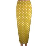 Toby Heart Ginger Lulus Selena Yellow Polka Dot Midi Fitted Pencil Skirt Size XS Photo 3
