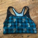 PINK - Victoria's Secret Victoria’s Secret Ultimate blue buffalo plaid XS sporty bra Photo 0