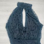 Anthropologie Black Sheer Heart Bodysuit Top Size M Photo 2